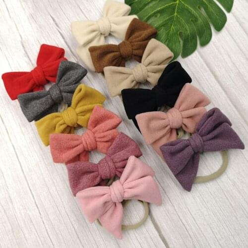 Nylon Headbands for Girls Accessories Bebes Autumn Winter Head Bands Hair Bow for Baby Girl 1M-4T