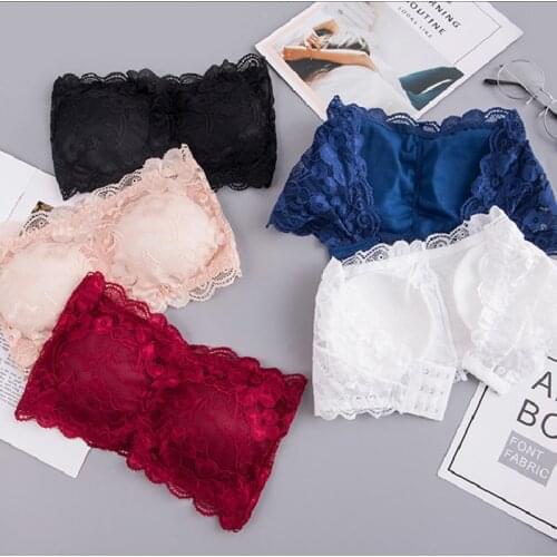 Teenage Girls Wrapped Chest Underwear White Black Lace Training Bras Tube Top Summer Breathable Underwear Childrens Clothing