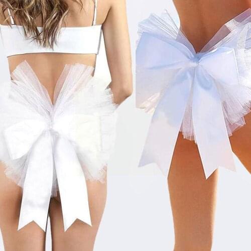 New Bikini Yarn Trailing Bachelor Party Beach Fashion Bow Trailing Small Big Dress Removable Tailtop J9G4