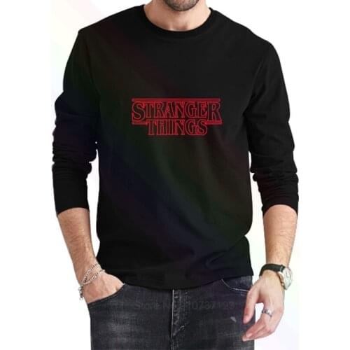 New TV Show Stranger Things Men T-Shirt 2021 Newest Summer Mens Long Sleeve Popular Tees Shirt Tops Novel Unisex