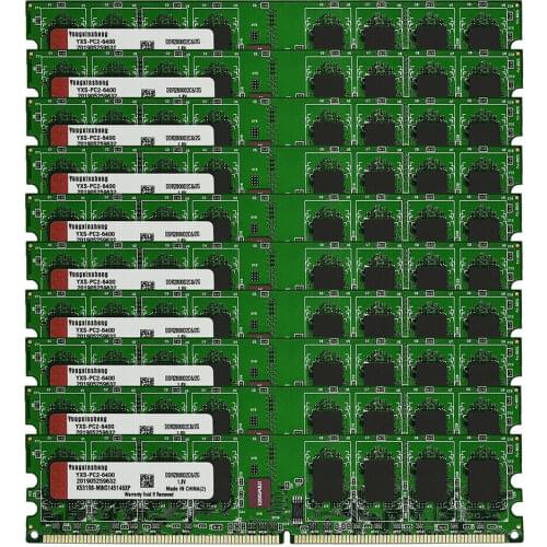 8PCS set 2GB DDR2 800Mhz PC2-6400 DIMM Desktop RAM 240Pin 1.8V NON ECC Bulk/Lot RAM Memoria Both Intel and AMD are compatible