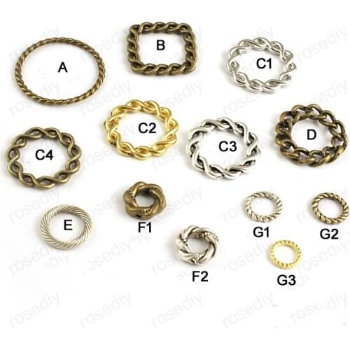 Wholesale Zinc Alloy Twisted Closed Ring -Multi Style optional DIY Jewelry Findings Accessories(JM1392)
