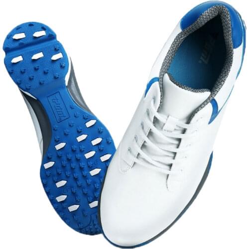 PGM Waterproof Golf Shoes Breathable Patent Design Men Outdoor Sport Shoes Anti-Skid Light Good Grip Leather Golf Sneakers