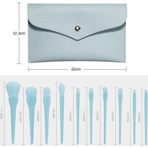 Professional Cosmetic Makeup Brushes Concealers 10 Pcs Brush Set with Bag