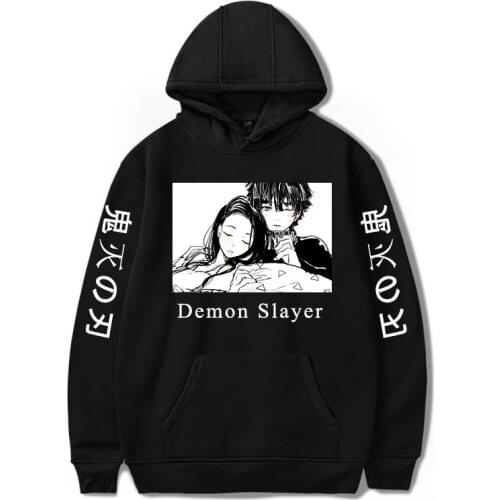 Anime Demon Slayer Pullover Sweatshirt Women Men Unisex Anime hoodie cool Hoodie Demon Slayer Kimetsu No Yaiba Sudadera Harajuku