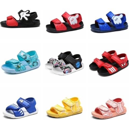 Summer Baby Boy Non-slip Beach Shoes Girl Open Childrens Sandal Mickey Spiderman Wild Boy Shoes Student Soft Toddler Kid Sandal