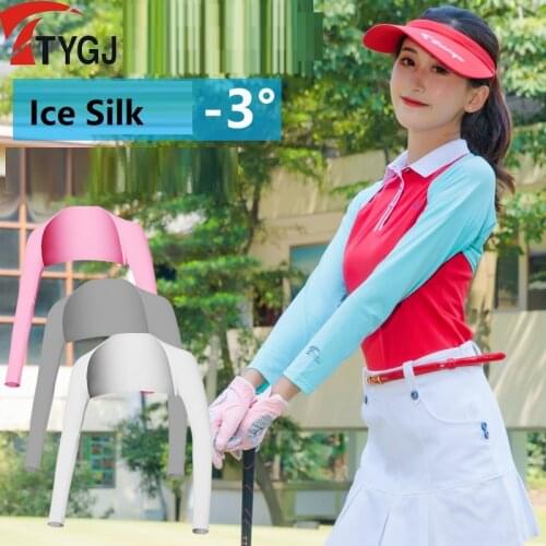 Women Golf Ice Silk Cuff Shawl Sleeves Sunscreen UV Protection Shawl Shawl Cuff Gloves Golf Cape Sleeve Summer Cycling Cuff