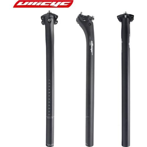 Ullicyc Mountain bike 3K full carbon fibre bicycle seatposts Road MTB parts 27.2/30.8/31.6*350/400 20mm offset Free ship HP640