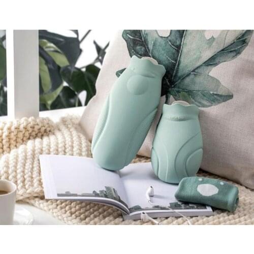 Silicone Hand Warmer Household Heating Hot Water Bottles Cover With Knit Eliminate Fatigue Tools грелка для рук chauffe main