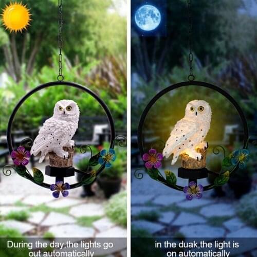 Solar Garden LED Lights Outdoor Solar Lamp Owl Animal Pixie Lawn Ornament Waterproof Lamp Unique Christmas Lights Decoration