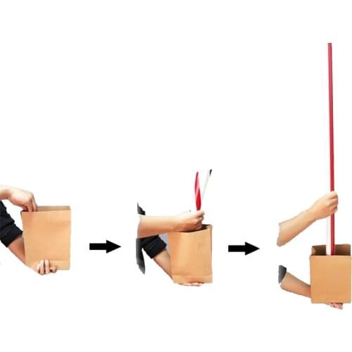 1 Set Appearing Big Straw From Empty Bag Close Up Magic Stage Magic Trick Professional Magician Trick gimmick With Tutorial