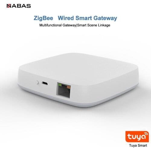 NABAS Tuya ZigBee 3.0 Smart Hub Wired Gateway Bridge for App Voice Remote Control, Works with Alexa Google Home Assistant