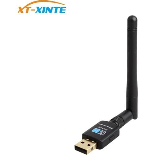 USB2.0 Wifi Adapter 5.8GHz+2.4GHz Wi-fi Receiver High Speed 600Mbps External 2dbi Antenna Wireless PC Network Card 802.11ac