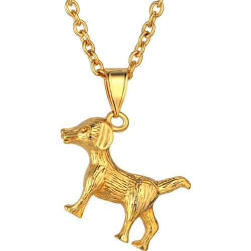 Animal Jewelry Men Women Gold Choker Rock Punk Dog Pendant Necklace
