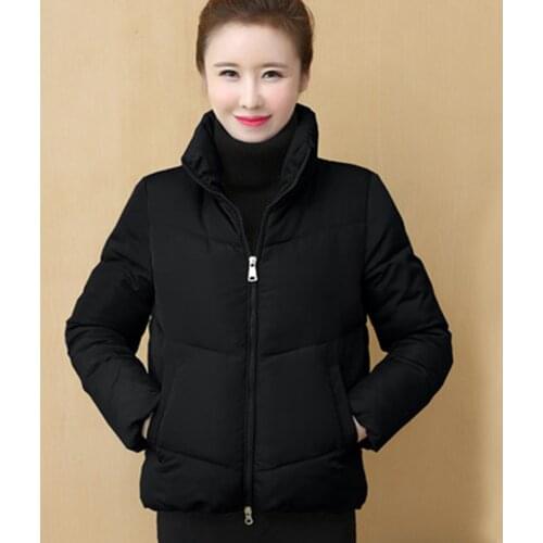 Winter new womens coat jacket womens thickened jacket loose Korean stand collar cotton padded jacket 806