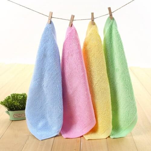 1pcs 25*25cm Square Solid Color Bamboo Fiber Soft Face Towel Cotton Hair Hand Bathroom Towels