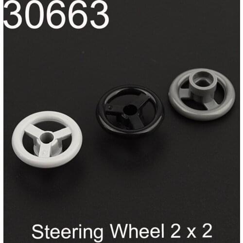 10pcs 30663 Steering Wheel Small, 2 x 2 Building Blocks Parts MOC DIY Educational Toys