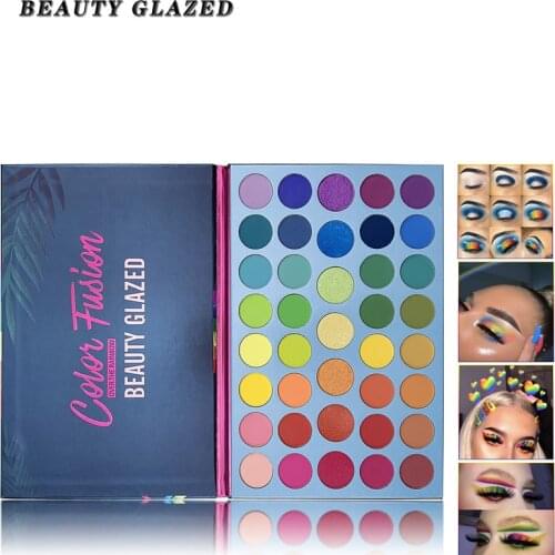 100% Original Brand New Beauty Glazed 39 Colors Glitter Matte Eyeshadow Palette Fluorescent Rainbow Disk Highlight Eyeshadow