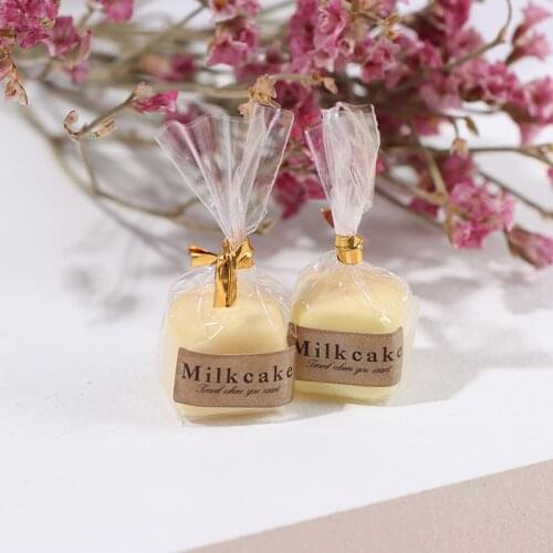 2pcs 1/12 Dollhouse Miniature Accessories Mini Bread Milk Cake Simulation food Model Toys For Dollhouse Decals new