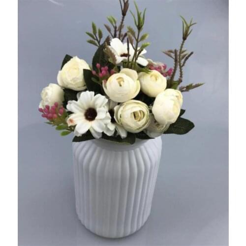 2021 Multicolor Tea Roses flower plastic for home decoration accessories fake flower wedding decorative Artificial flowers cheap