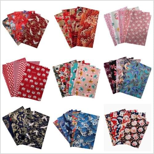5pcs 20*25cm Patchwork Cloth Group Plain Weave Cotton Small Floral Sewing Quilting Fabrics DIY Handmade Accessories