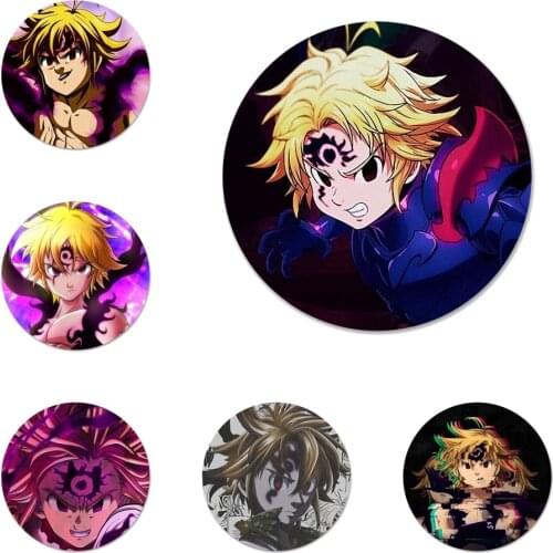 58mm Meliodas Seven Deadly Sins Anime Badge Brooch Pin Accessories For Clothes Backpack Decoration gift