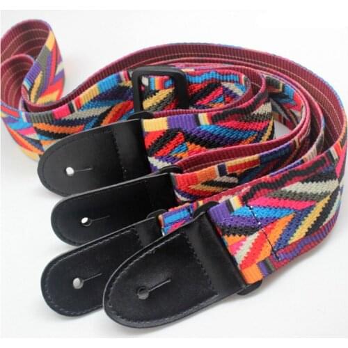A P&P Rainbow guitar strap for Acoustic Guitar shoulder strap Musical instrument guitar accessories parts
