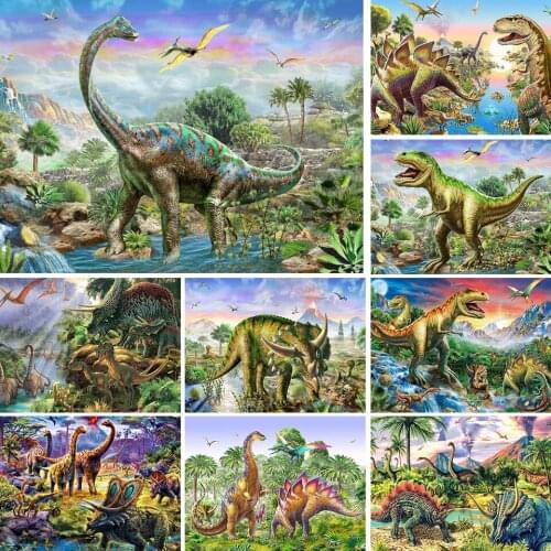 DIY 5D Diamond Painting Animal Dinosaur Kit Full Square Diamond Embroidery Mosaic Art Picture of Rhinestones Home Decoration