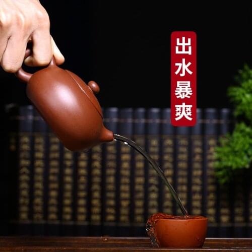 Yixing purple clay teapot pure handmade, authentic Xishi teapot, single household tea set with large and small capacity