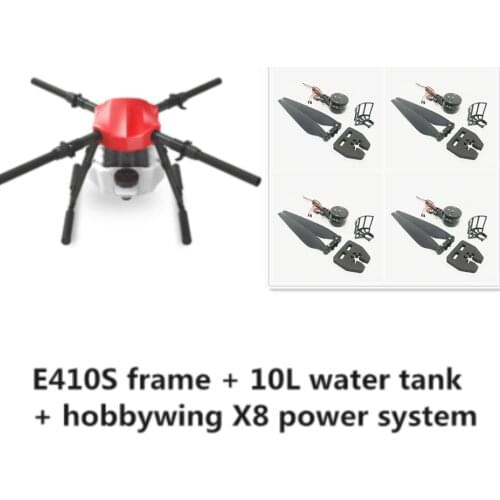EFT E410S four-axis 10L 10kg water tank with hobby wing X8 Power System 1393mm wheelbase Folding frame for spray drone