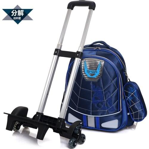 Korean-Style Boys Girls Shoulder Childrens Burden-Relieving Backpack Spine Care 3-4-6 Grade Middle School Students Trolley Bag