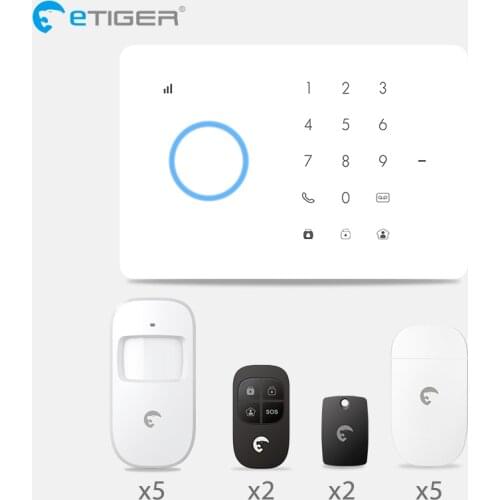 ETiger S3B GSM SIM Home Security GSM Alarm System Auto Dialing Dialer SMS Call Remote control