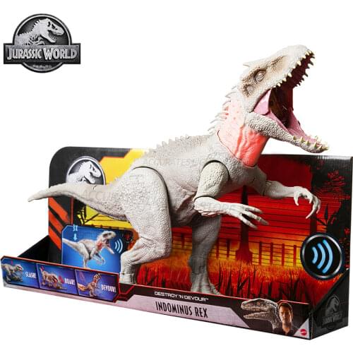 Jurassic World Tyrannosaurus Rex Dinosaur Toys Indominus with Chomping Mouth Lights & Sounds for Kids Toys Gift GCT95