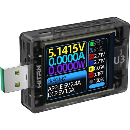 WEB-U2 current voltmeter USB tester QC4+ PD3.0 2 PPS fast charging protocol capacity test