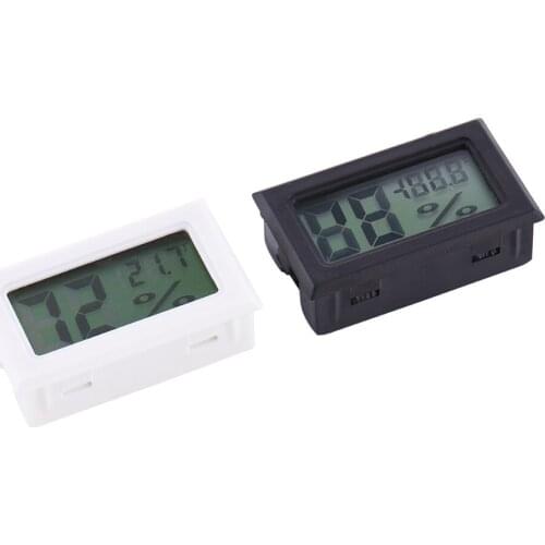Mini Black Digital LCD Temperature Humidity Indoor Room Humidity Meter Thermometer Hygrometer Temperature Sensor Humidity Show