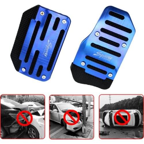 2PCS Universal Automatic Non-Slip Car Pedal Cover Set Kit Brake Foot Pedal Pad Cover Accessories Kit Interior Parts