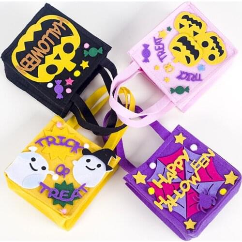 Creative Halloween Candy Gift Bag Pumpkin Treat Bag Kids Children Trick Or Treat Gift Carrying Bag Halloween Festival Supplie