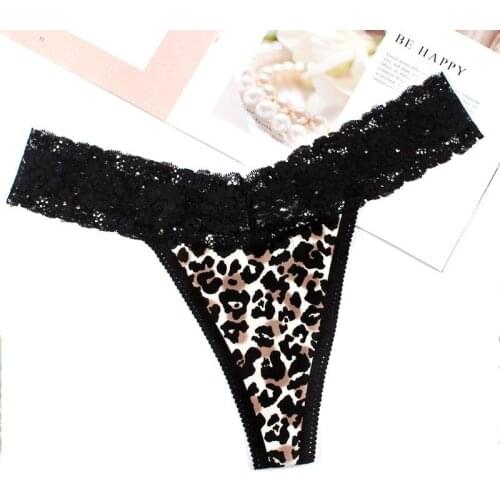 Hot Women Underwear G string Panties Cotton Thong Tanga Striped Lace Panties Sexy Leopard culotte Female Lingerie Sexy