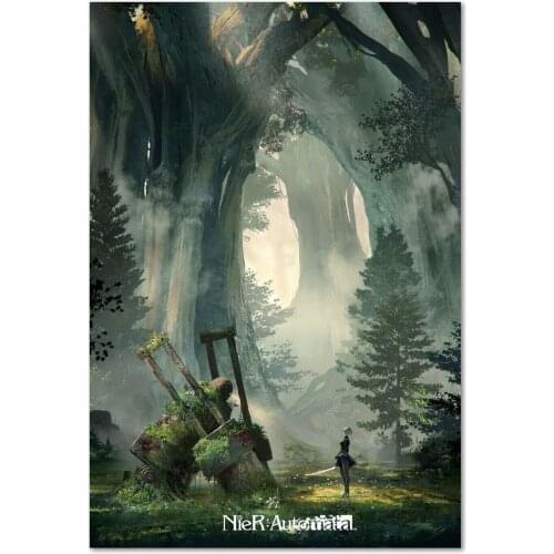 Nier Automata Game Metal Poster Key Art Square Enix Tin Vintage bar sign Home Iron Fashion Chic Metal Poster 20*30CM 30*40CM