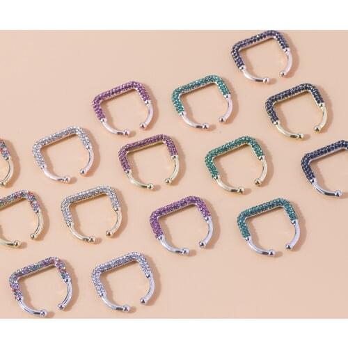 New Fashion 2020 Earings Ear Cuff Bohemia Womens Earring Stackable U Shaped CZ Rhinestone Inlay Big Earrings for Women Jewelry