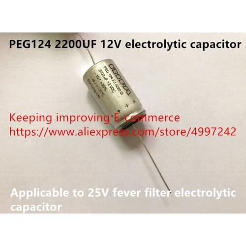 Original new 100% PEG124 2200UF 12V applicable to 25V fever filter electrolytic capacitor (Inductor)