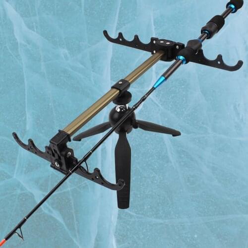 NEW Fishing Pole Support Holder Camera Tripod Stand Stainless Steel Winter Ice Fish Rod Triangle Fort Bracket Angling Supplies