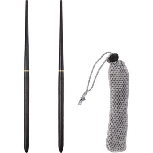 Portable Ebony Wood Chinese Chopsticks with Carry Bag Eco-Friendly Cutlery