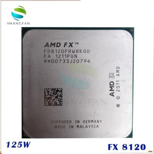 AMD FX-Series FX-8120 FX 8120 3.1 GHz Eight-Core CPU Processor 125W FX8120 FD8120FRW8KGU Socket AM3