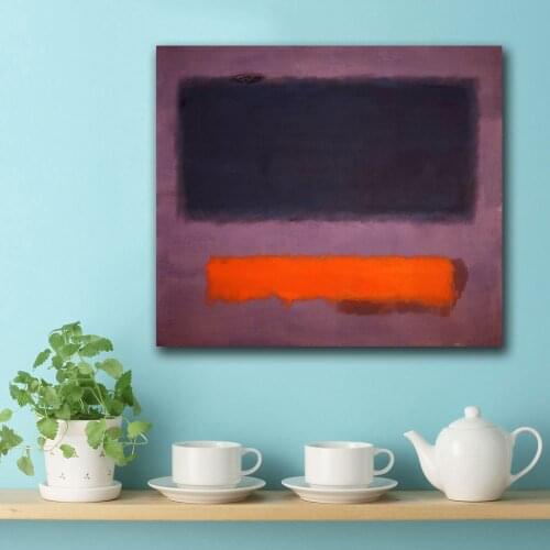 Grey, Orange on Maroon, No 8 Mark Rothko Oil Painting Wall Art Paintings Picture Paiting Canvas Print Home Decor Print Painting