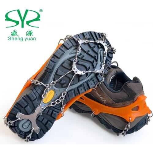 Shengyuan Outdoor 12 tooth mountaineering crampons snow shoe boots slip sets of portable 0.38kg