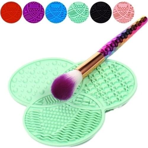 Silicone Makeup Brush Cleaning Mat Cleaner Pad Scrubber Foundation Eyebrow Eyeshadow Make Up Brushes Washing Board Cosmetic Tool
