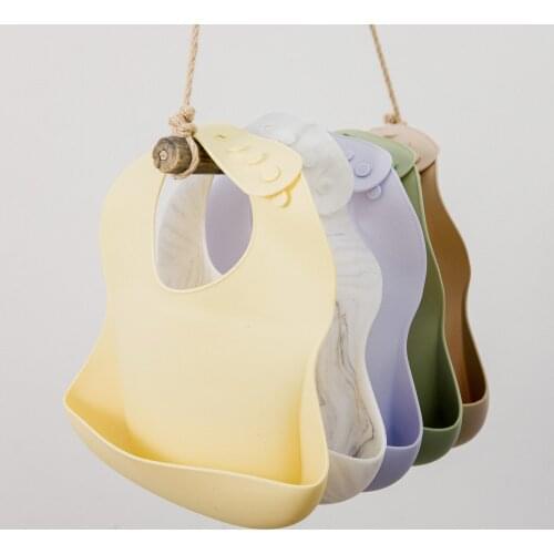 12 Colors Silicone Baby Bib Waterproof Baby Bib Feeding Cloth Scarf Adjustable Infant BPA Free Silicone Bibs for Toddlers
