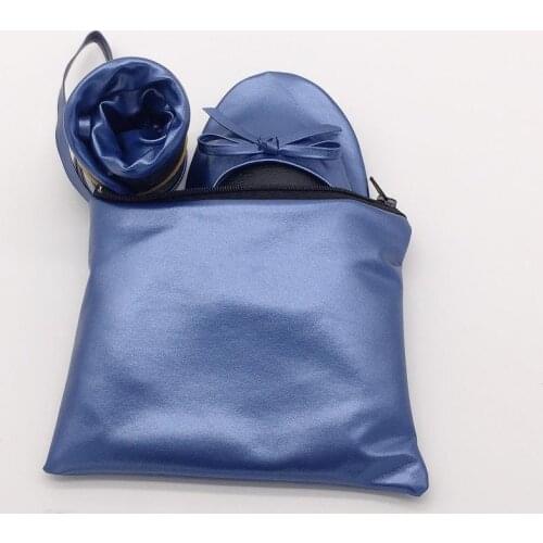 Navy foldable shoes with pu purse bag in big discount