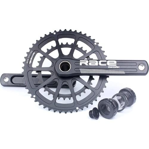 Bike Crank Road Race Bike 50-34T Mountain Bicycle Crankset 170mm Aluminum Alloy Crank Square Hole 52-36T Speed Chainwheel